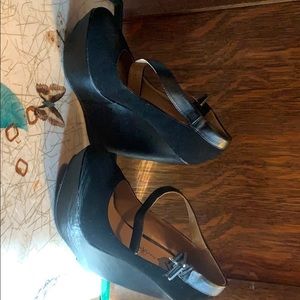 Black Wedges with strap